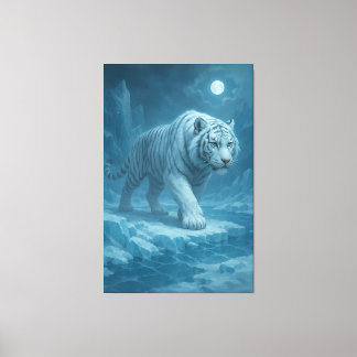 Toile Tigre blanc Frost King – Gardien majestueux givré