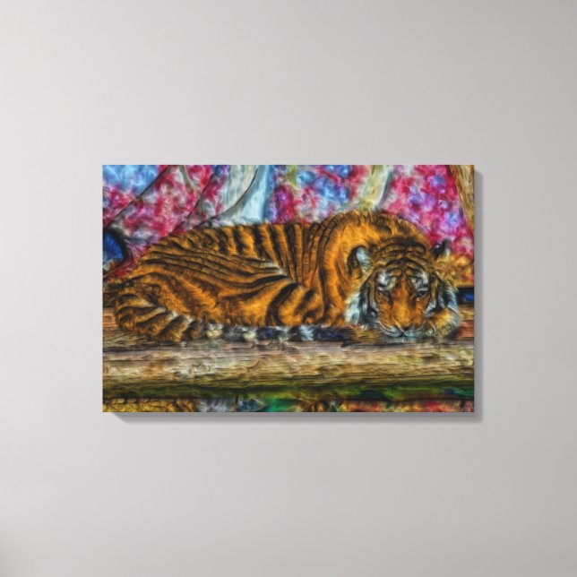 Toile Tigre couchant (Recto)