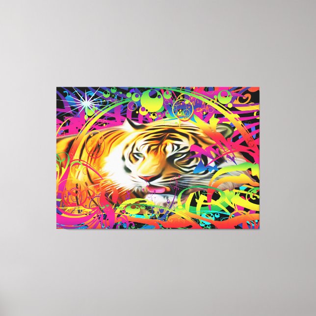 Toile Tigre dans la jungle (Recto)