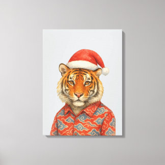 Toile Tigre de Noël indie