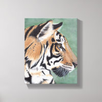 Tigre de Sibérie Pièce originale aquarelle murale