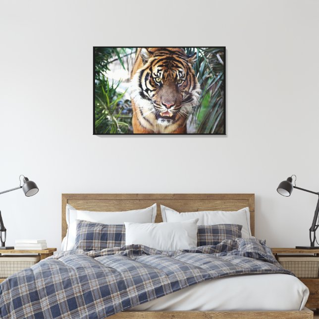 Toile Tigre du Bengale vous regardant Enveloppé 2 (Insitu(Chambre))