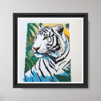 Toile Tigre peint à la main par Mark Elsen