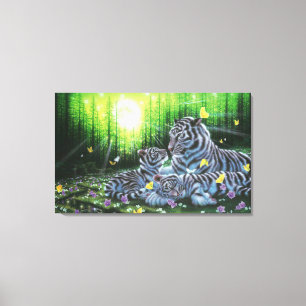 Toile Tigres blancs