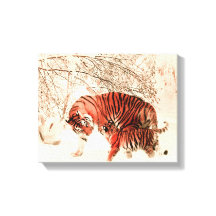 Tigres dans la neige