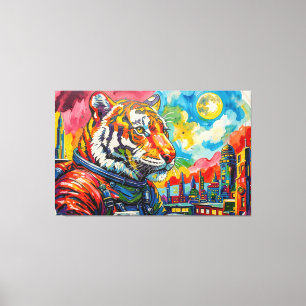 TOILE TIGRES DANS L'ESPACE-6
