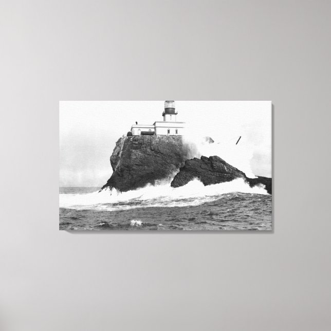 Toile Tillamook, Phare De L'Oregon Près De La Mer, OU (Recto)