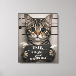 Toile Tinsel le chaton de Noël
