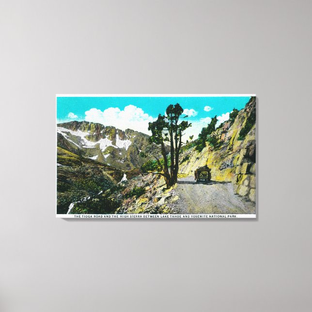Toile Tioga Road High Sierra entre Tahoe et Yosemit (Recto)
