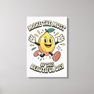 Toile Tirez le Meilleur Parti – Affiche d'Art Citron