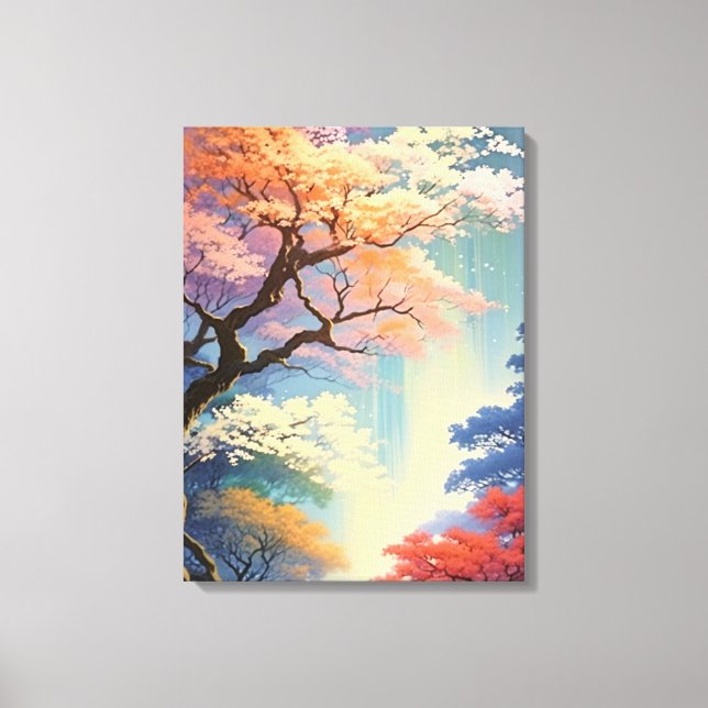 Toile Titan : Un arbre majestueux dans la forêt (Recto)