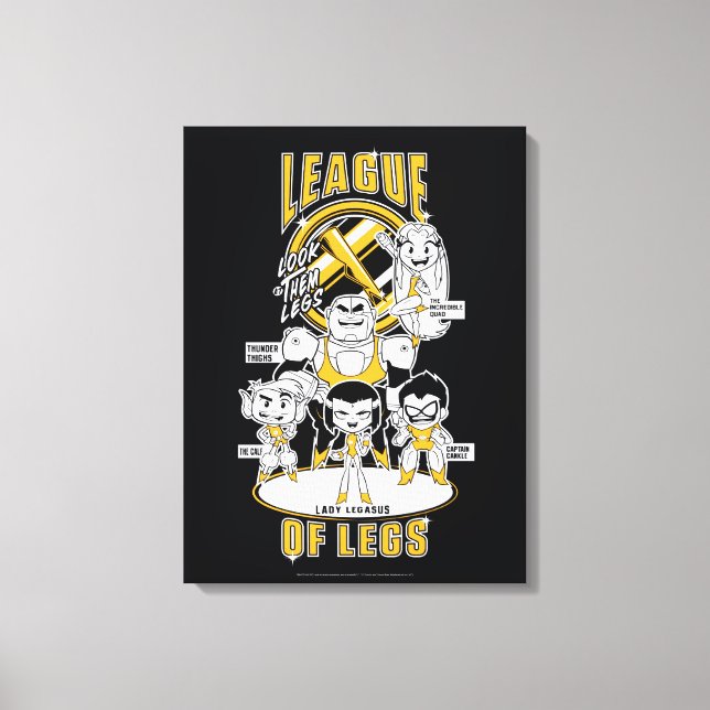 Toile Titans Ados, allez ! | Ligue des jambes (Recto)