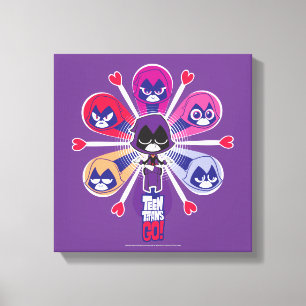 Toile Titans Ados, partez ! Emoticlones de Raven