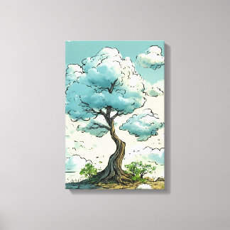 Toile Titre : Arbre à nuages de Whimsy