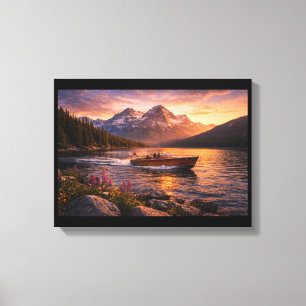 Toile Titre Coucher de soleil sur le lac de Golden Moun