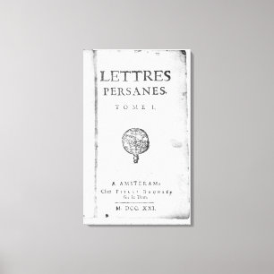 Toile Titre des Lettres Persanes