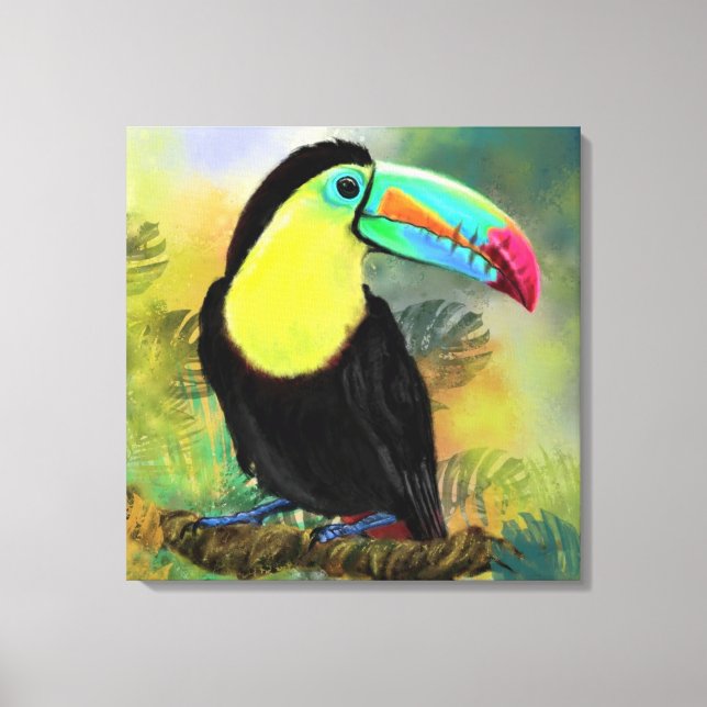 Toile Toco Tropical Toucan Bird Canvas Imprimer (Recto)