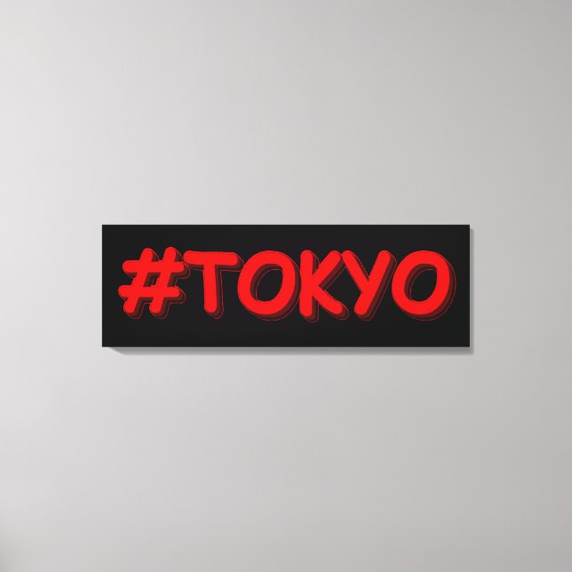 Toile "#Tokyo" Joli Design. Commandez dès maintenant  (Recto)