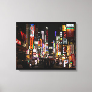 Toile Tokyo néons la nuit