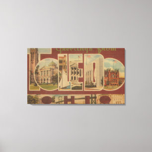 Toile Toledo, lettre ScenesToledo, OH d'OhioLarge