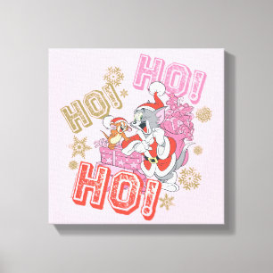 Toile Tom et Jerry "Ho ! Ho ! Ho !" Livraison de cadeaux