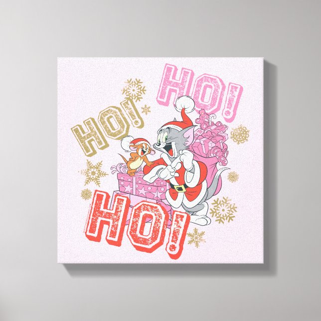 Toile Tom et Jerry "Ho ! Ho ! Ho !" Livraison de cadeaux (Recto)