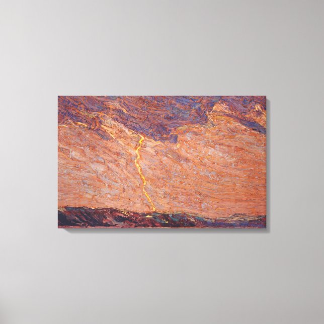 Toile Tom Thomson - ÉCLAIRAGE DU LAC CANOÉ 1915 (Recto)