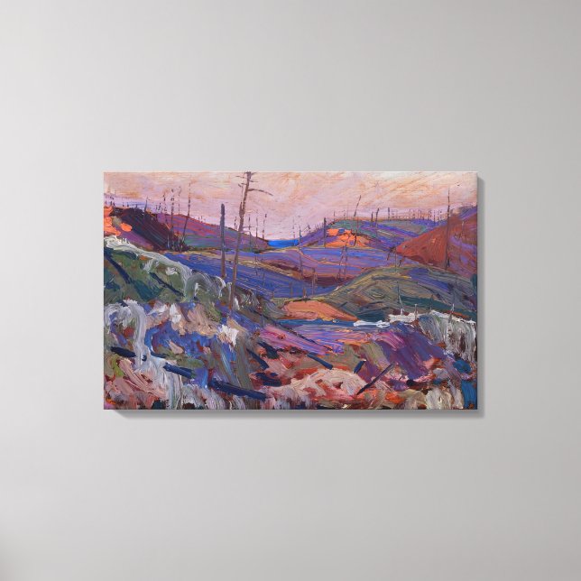 Toile Tom Thomson - FIRE SWEPT HILLS 1915 (Recto)