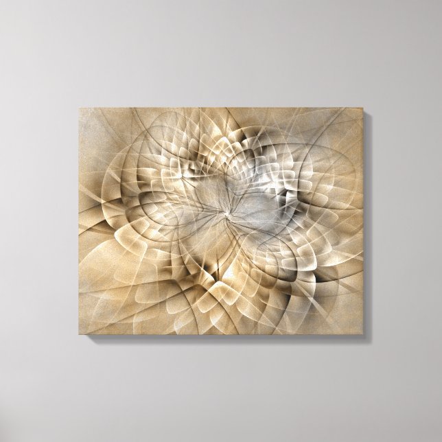 Toile Tons Terre Abstrait Art fractal moderne Texture (Recto)