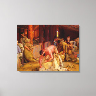 Toile Tonte des béliers Tom Roberts 1890 Art australien 