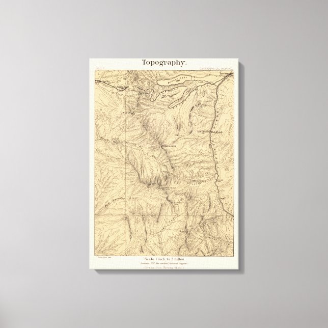 Toile Topographie TruckeeDonner Pass Region, Californie (Recto)
