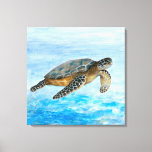 Toile Tortue 1 Océan marin