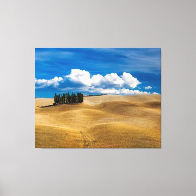 Toile Toscane (Italie) Paysage des plaines (Recto)