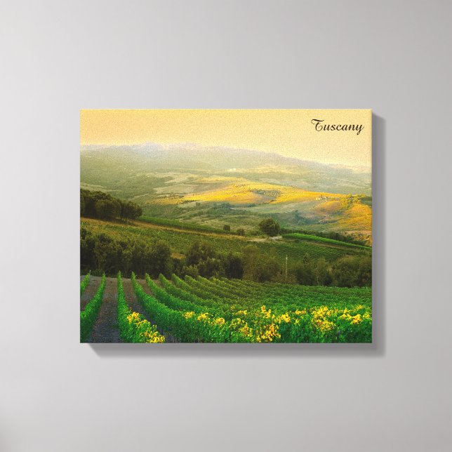 Toile Toscane Italie Vignoble italien Photo (Recto)