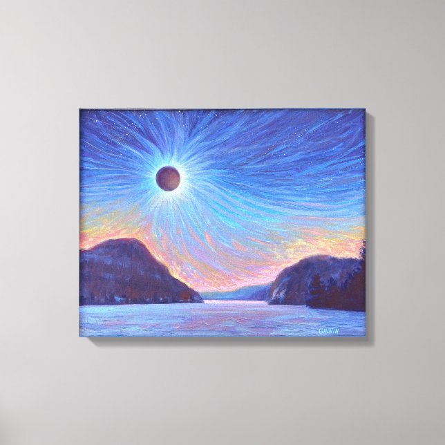 Toile Total Solaire Eclipse Lake Willoughby Vermont Canv (Recto)