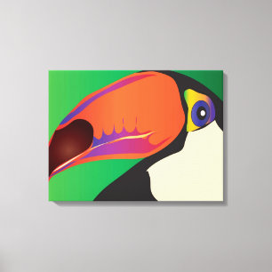 TOILE TOUCAN SUR CANVAS