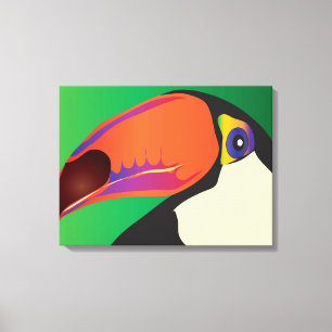TOILE TOUCAN SUR CANVAS