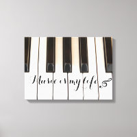 Touches de piano avec citation de musique
