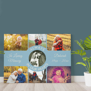 Toile Toujours dans nos coeurs Souvenez-vous Collage pho