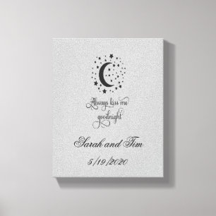 Toile Toujours Me Embrasser Bonne Nuit Cadeau Mariage