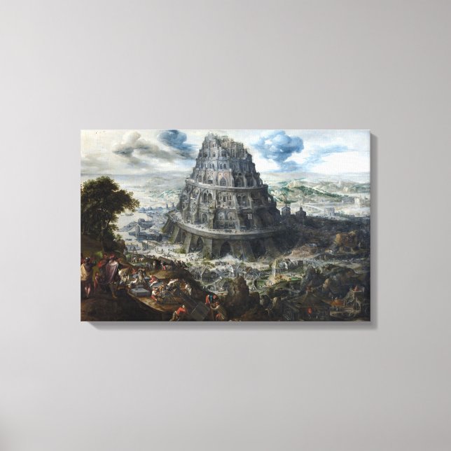 Toile Tour de Marten van Valckenborch The de Babel (Recto)