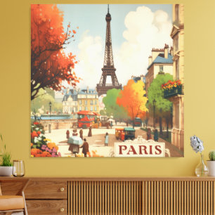 Toile Tour Eiffel Automne Évasion Parisienne