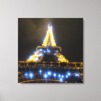 Toile Tour Eiffel en soirée