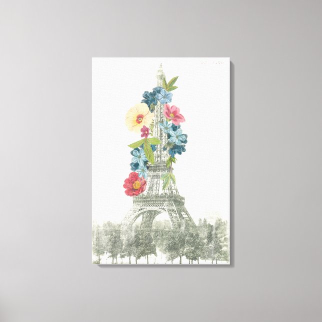 Toile Tour Eiffel fleurie | Paris, France (Recto)