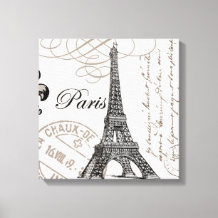 Toile Tour Eiffel français vintage moderne