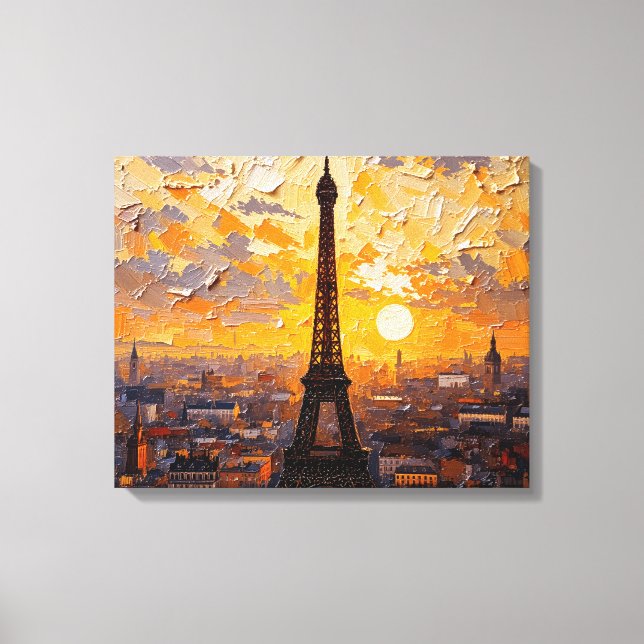 Toile Tour Eiffel Paris Canvas Art Mur (Recto)