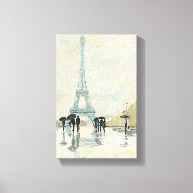 Toile Tour Eiffel | Paris sous la pluie (Recto)