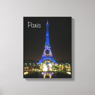 Toile Tour Eiffel pittoresque de nuit