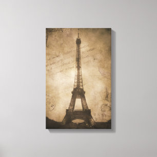 Toile tour eiffel vintage