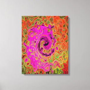 Toile Tourbillon Super rétro Abstrait chaud